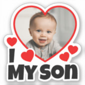 Ich höre mein Sohn Personalisiertes Foto Vinyl Cut Aufkleber (Vorderseite)