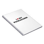 Ich höre mein Weimaraner Notebook Notizblock (Rechte Seite)