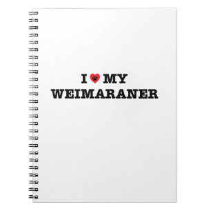 Ich höre mein Weimaraner Notebook Notizblock