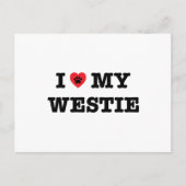 Ich höre mein Westie Postkarte (Vorderseite)