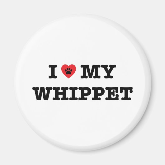 Ich höre mein Whippet-Magnet Magnet (Vorne)