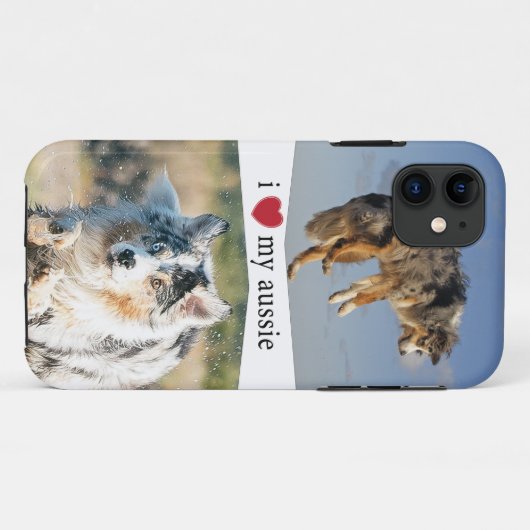 Ich höre meine australische Hirte Case-Mate iPhone Hülle (Rückseite (Horizontal))