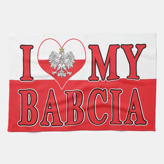 Ich höre meine Babcia Geschirrtuch (Horizontal)