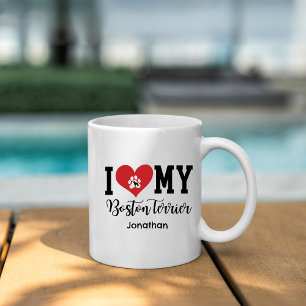 Ich höre meine Boston Terrier Personalisiert Kaffeetasse