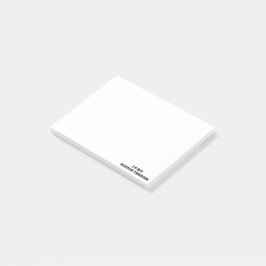 Ich höre meine Boston Terrier Post-it-Notizen Post-it Klebezettel (angewinkelt)