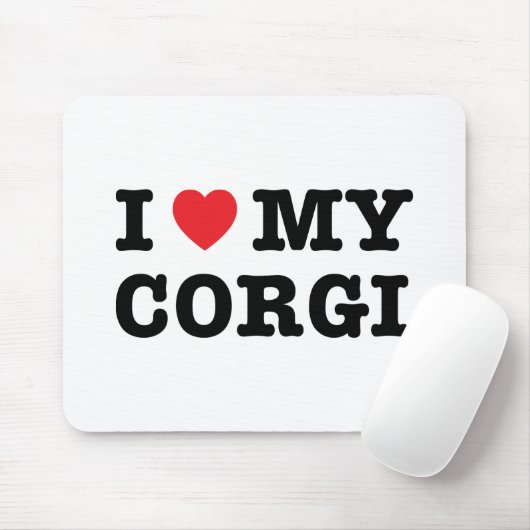 Ich höre meine Corgi Mousepad (Mit Mouse)