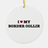 Ich höre meine Grenzkollie Keramikornament (Vorne)