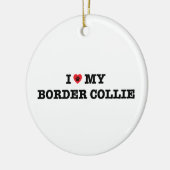 Ich höre meine Grenzkollie Keramikornament (Links)