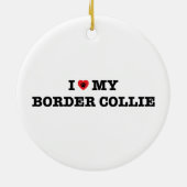 Ich höre meine Grenzkollie Keramikornament (Hinten)