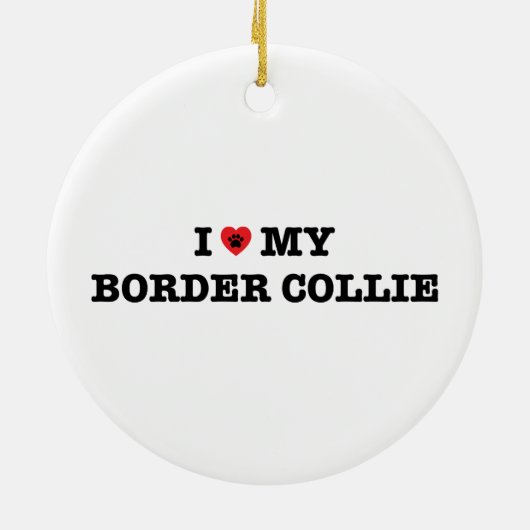 Ich höre meine Grenzkollie Keramikornament (Hinten)