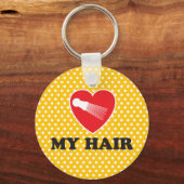 Ich höre meine Haarfashion Schlüsselanhänger (Vorderseite)