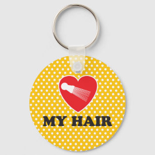 Ich höre meine Haarkleide Schlüsselanhänger