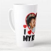 Ich höre meine Kinder Personalisiertes Foto Milchtasse (Linke Ecke)