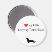 Ich höre meine Lovebug-Dackel Magnet (Vorderseite/Rückseite)