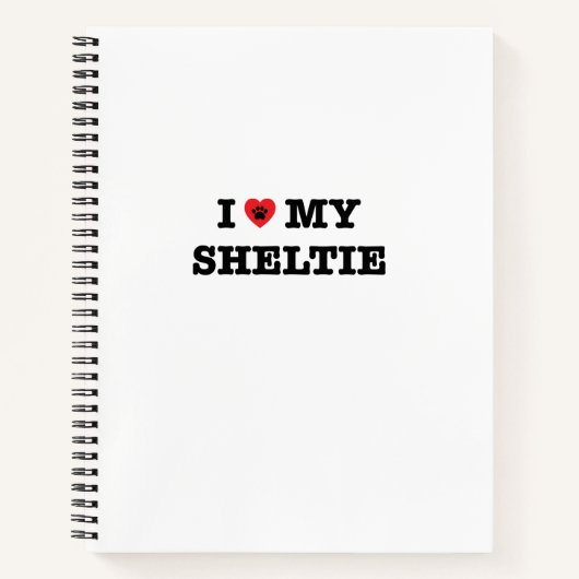 Ich höre meine Sheltie Notizbuch (Vorderseite)