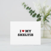 Ich höre meine Sheltie Postkarte (Stehend Vorderseite)