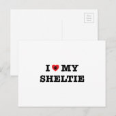 Ich höre meine Sheltie Postkarte (Vorne/Hinten)