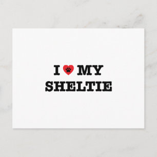 Ich höre meine Sheltie Postkarte