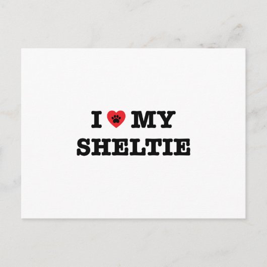 Ich höre meine Sheltie Postkarte (Vorderseite)