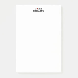 Ich höre meine Shiba Inu Post-it Klebezettel