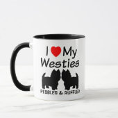 Ich höre meine Tasse von zwei Westie Hunden (Links)