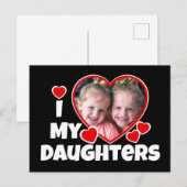 Ich höre meine Töchter Personalisiertes Foto Postkarte (Vorne/Hinten)
