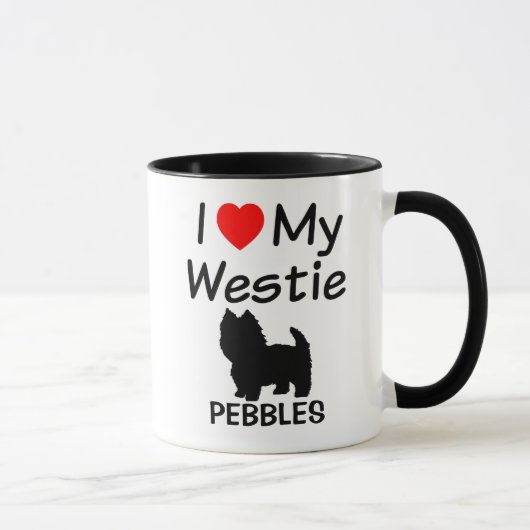 Ich höre meine Westie Hund-Tasse Tasse (Rechts)