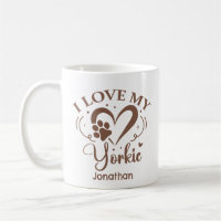 Ich höre meine Yorkie Personalisiert Coffee Tasse