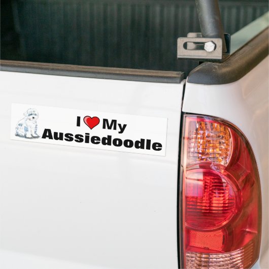Ich höre meinen Aussiedoodle-Autoaufkleber Autoaufkleber (Auf Lkw)