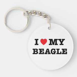 Ich höre meinen Beagle Akryllischen Schlüsselanhän Schlüsselanhänger