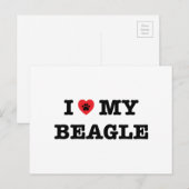 Ich höre meinen Beagle Postkarte (Vorne/Hinten)