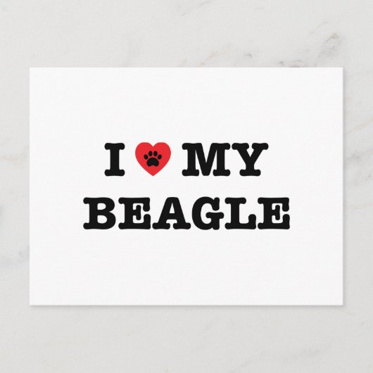 Ich höre meinen Beagle Postkarte (Vorderseite)