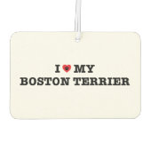 Ich höre meinen Boston Terrier Car Air Freshener Autolufterfrischer (Rückseite)