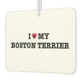 Ich höre meinen Boston Terrier Car Air Freshener Autolufterfrischer (Links)