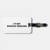 Ich höre meinen Boston Terrier Gepäcktag Gepäckanhänger (Rückseite horizontal)