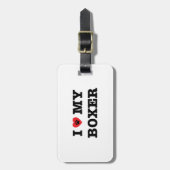 Ich höre meinen Boxer-Gepäckanhänger Gepäckanhänger (Vorderseite vertikal)