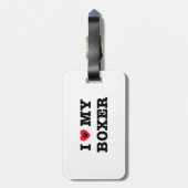Ich höre meinen Boxer-Gepäckanhänger Gepäckanhänger (Rückseite vertikal)