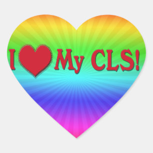 Ich höre meinen CLS KLINISCHER LABORWISSENSCHAFTLE Herz-Aufkleber
