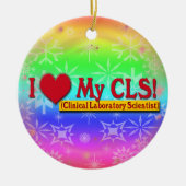 Ich höre meinen CLS-LABRADOR WISSENSCHAFTLER Keramikornament (Vorne)