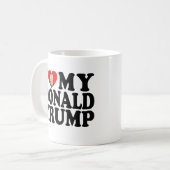 Ich höre meinen Donald Trump 47. Präsident Kaffeetasse (Vorderseite Links)