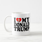 Ich höre meinen Donald Trump 47. Präsident Kaffeetasse (Links)