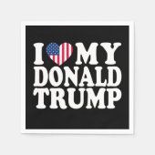 Ich höre meinen Donald Trump für Präsident 2024 Serviette (Vorderseite)