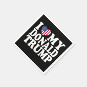 Ich höre meinen Donald Trump für Präsident 2024 Serviette (Ecke)