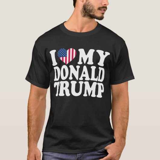 Ich höre meinen Donald Trump für Präsident 2024 T-Shirt (Vorderseite)