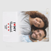 Ich höre meinen Foto Spaß Golfer Moderne Custom Golfhandtuch (Horizontal)