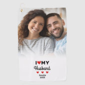 Ich höre meinen Foto Spaß Golfer Moderne Custom Golfhandtuch (Vorderseite)