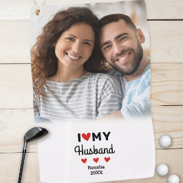 Ich höre meinen Foto Spaß Golfer Moderne Custom Golfhandtuch