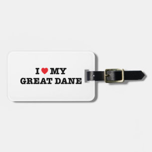 Ich höre meinen großen Dane-Gepäckanhänger Gepäckanhänger