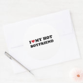 Ich höre meinen heißen Freund Runder Aufkleber (Umschlag)