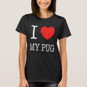 Ich höre meinen Mops, ich Liebe mein Dog Tee Hemd